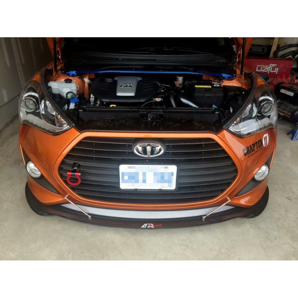 APR Carbon Fiber Wind Splitter With Rods (2013-2018 Veloster) - CW-600013
