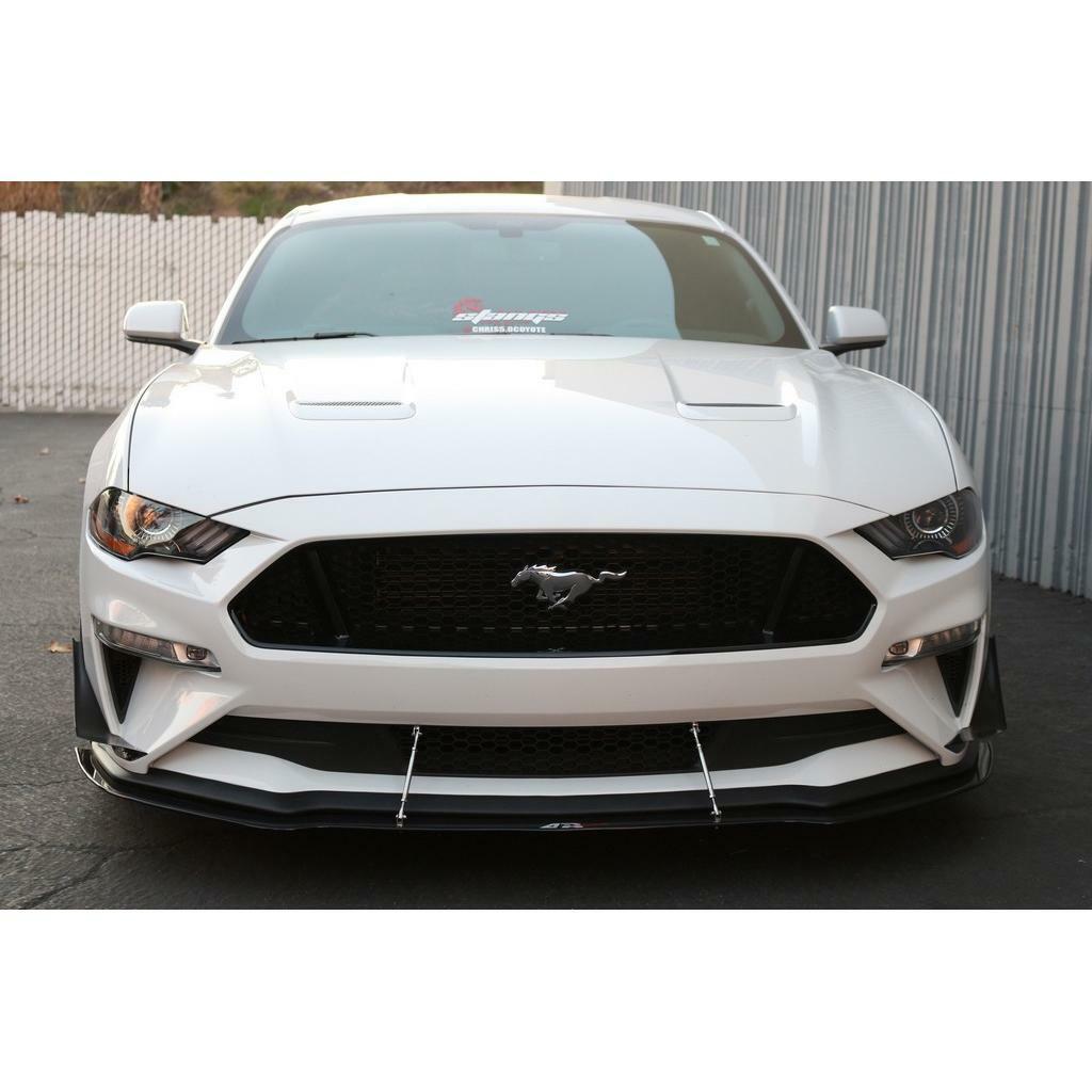 APR Carbon Fiber Wind Splitter With Rods (2018--2023 Saleen Mustang) - CW-201895