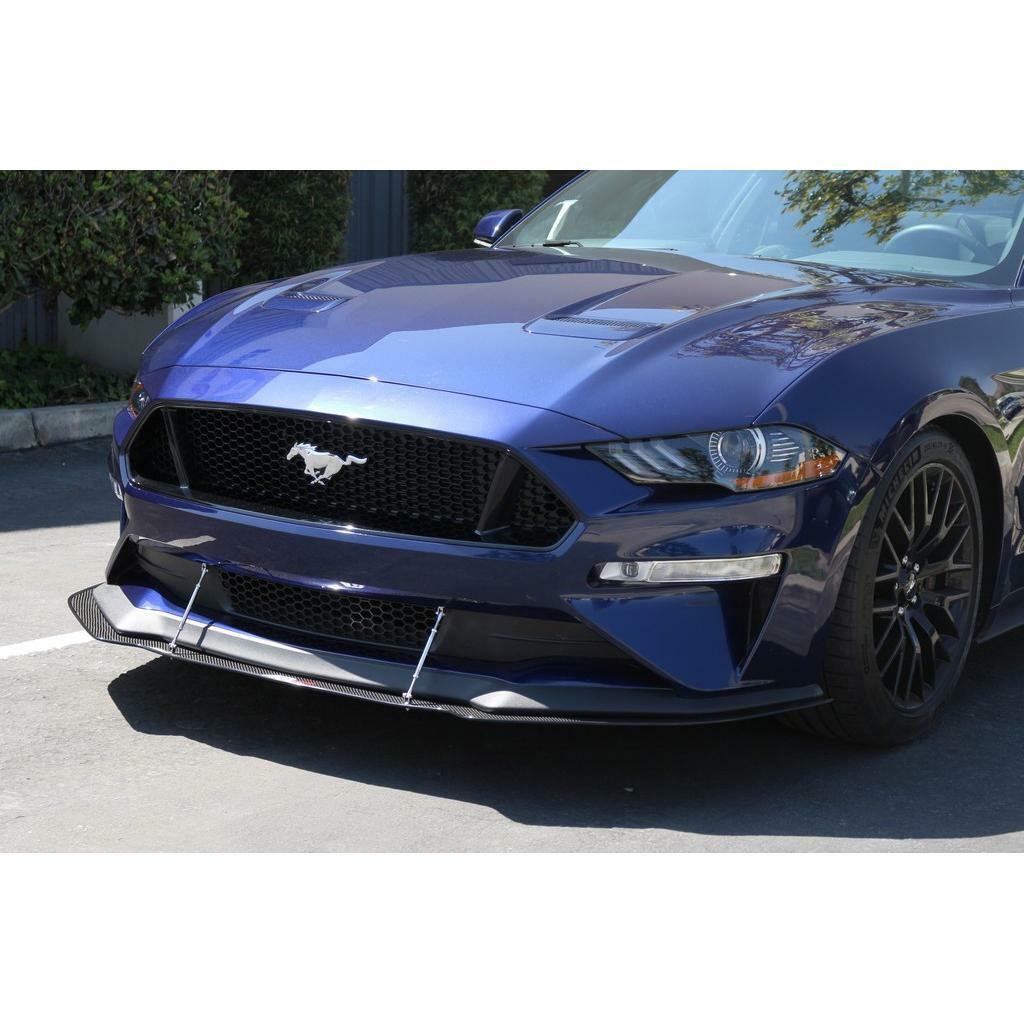 APR Carbon Fiber Wind Splitter With Rods (2018--2023 Saleen Mustang) - CW-201895