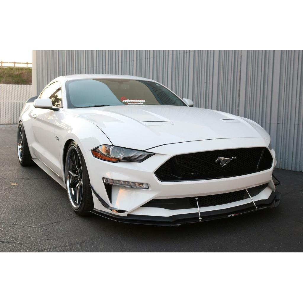 APR Carbon Fiber Wind Splitter With Rods (2018--2023 Saleen Mustang) - CW-201895