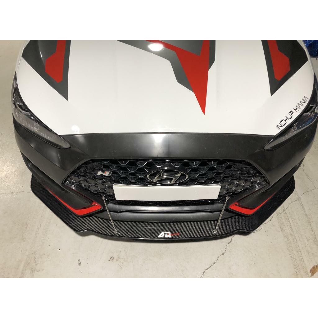APR Carbon Fiber Wind Splitter With Rods (2019-up Veloster N) - CW-600019