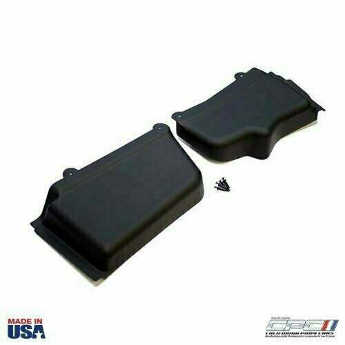 California Pony Cars Premium Quality 2005-2014 Mustang Battery & Master Cylinder Covers, Pair, Black - ENG-058-609