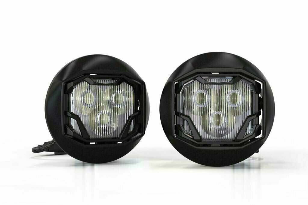 Morimoto 4Banger Fog Light Kit: 14-15 Sierra (HXB White Wide Beam) - 4B-FOG-GM-1106