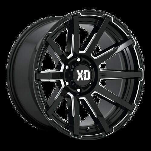XD Wheels XD847 Outbreak 20X10 in Gloss Black Milled - 8X180 Bolt, -18 Offset - XD84721088318N
