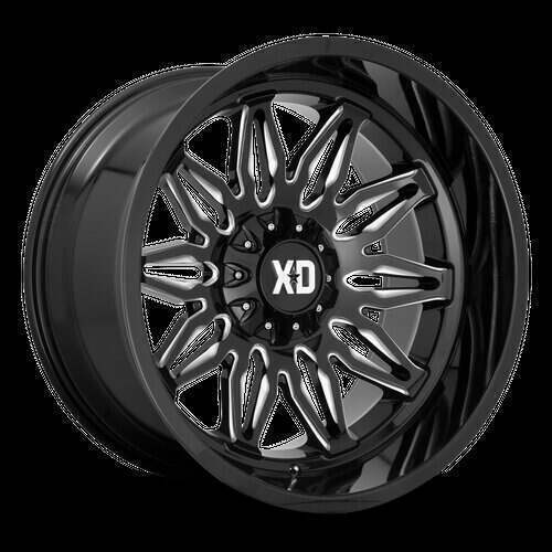 XD Wheels XD859 Gunner 20X10 in Gloss Black Milled - 5X5.0/5.5 Bolt, -18 Offset - XD85921035318N