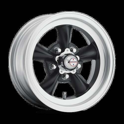 American Racing Wheels VN105 Torq Thrust D 15X10 in Satin  Black W/ Machined Lip - 5X4.75 Bolt, -44 Offset - VN1055161B