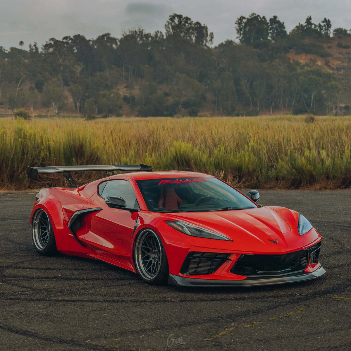 Streethunter Designs C8 Wide Body Kit Carbon Fiber Front Lip