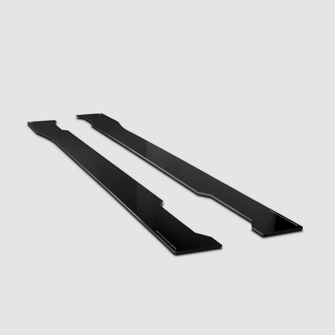 Street Aero Straight Faded Side Skirt Splitter Set (1999-2004 Ford Mustang) - s-ssa-frd-004-sf-s70.5