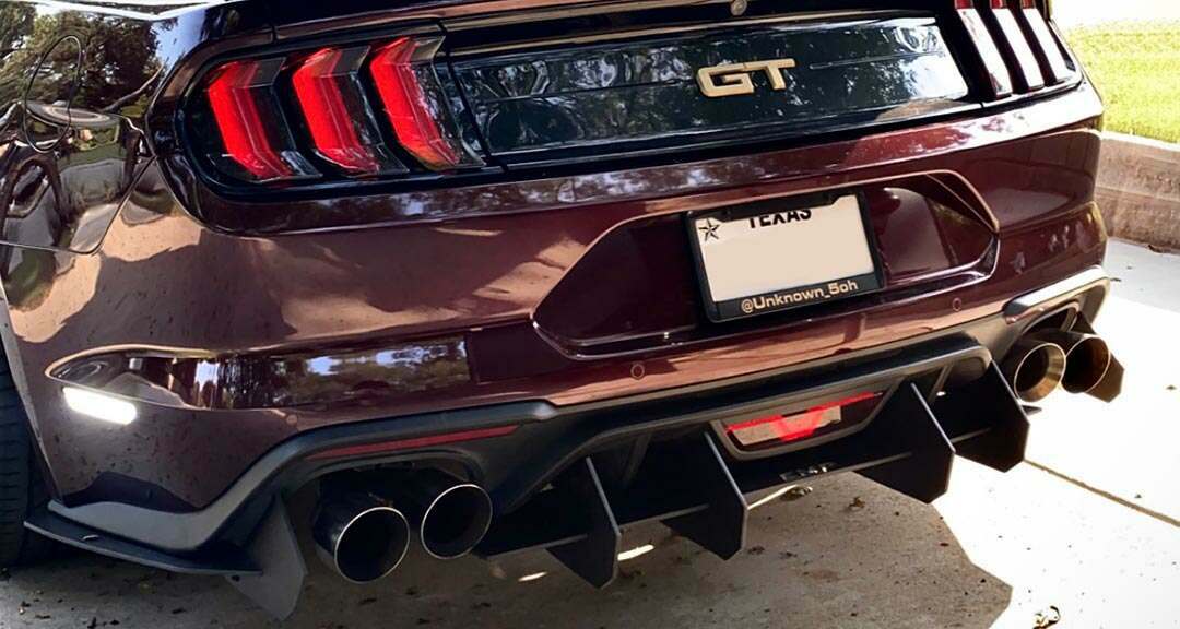 Evans Motorsport Performance Mustang Rear Diffuser HDPE (2018-2023 Ford Mustang GT & 2020-2023 EcoBoost High Performance) - EMP-MUSDIFFHDPE-18-GT