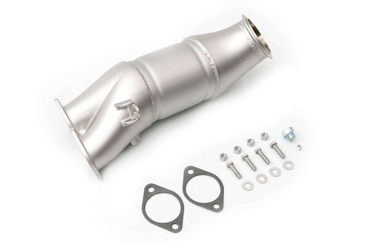 CPE QKspl™ 5" Cast Stainless BMW N55 Catted Downpipe high-flow - BMDP00004T