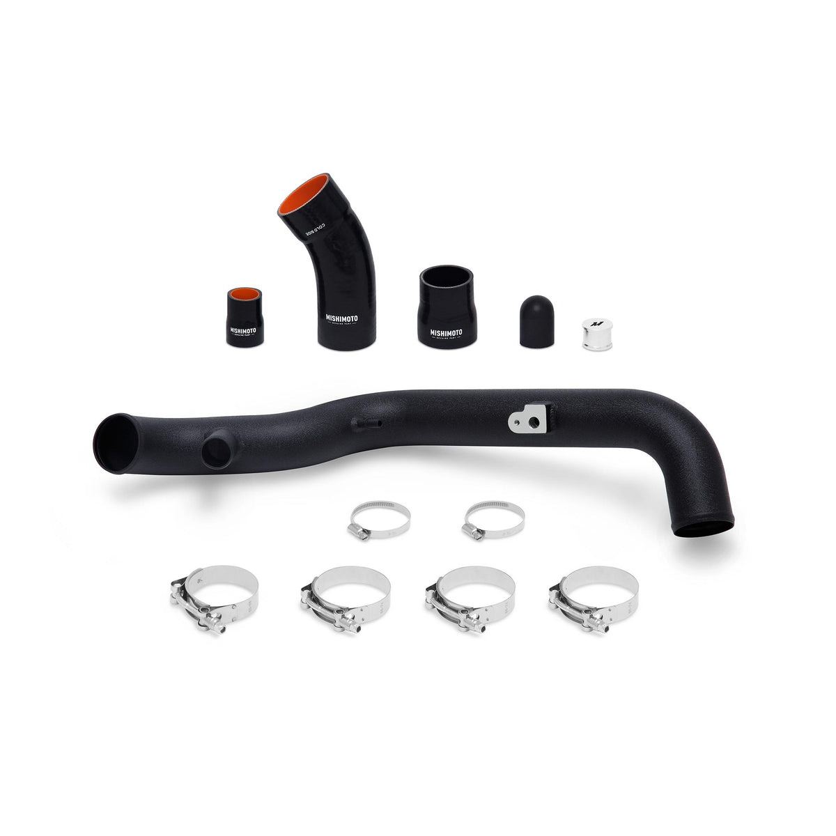 Mishimoto Ford Fiesta ST Hot-Side Intercooler Pipe Kit, 2014-2019 Wrinkle Black (2014-2016 Fiesta) - MMICP-FIST-14HWBK
