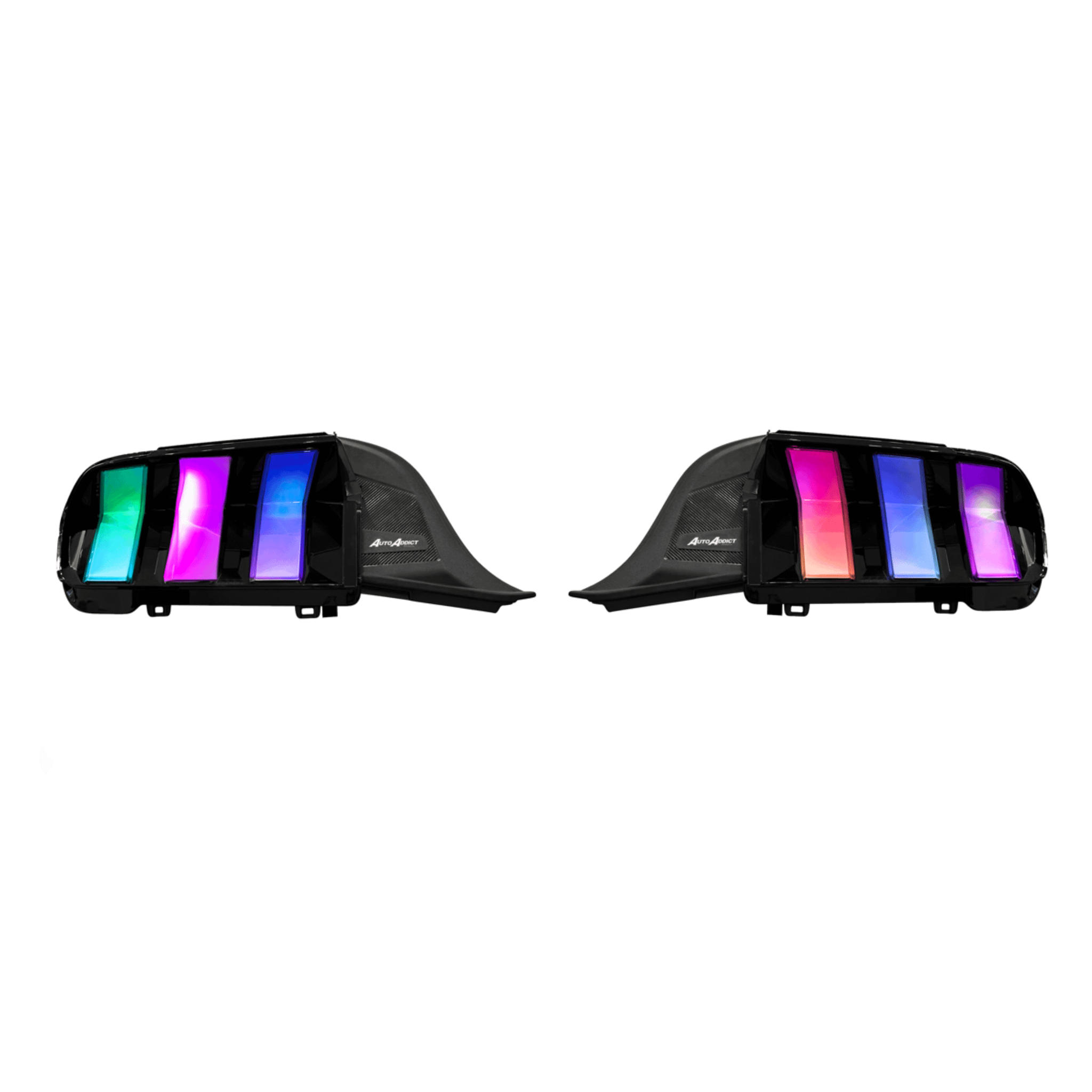 Auto Addict Euro Style RGB Taillights (2024-2026 Ford Mustang) - AA_FRD_TL_EURO_S650_CL_PM_RGB