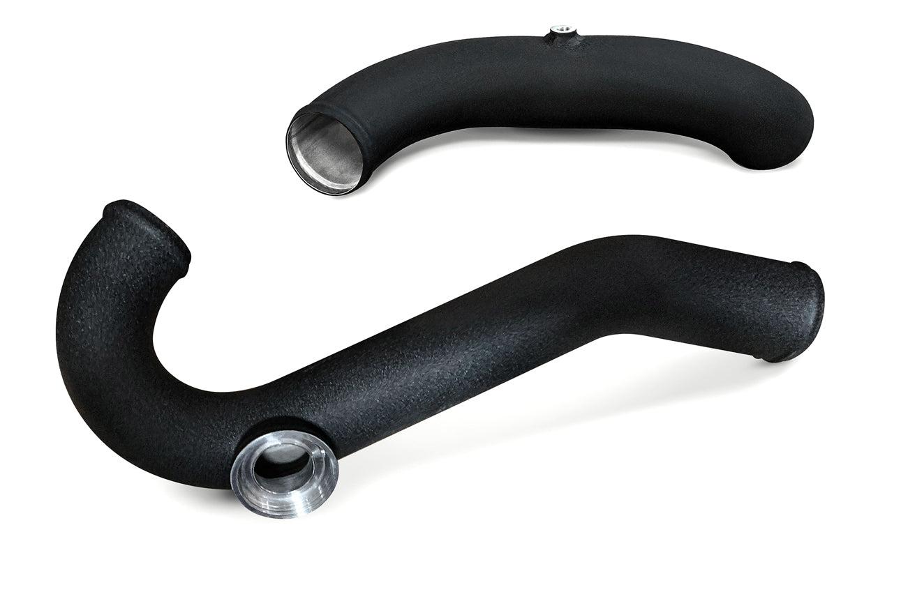 CV Fab Aluminum Intercooler Charge Pipe Kit with HKS Flange (2015-2021 Ford Mustang EcoBoost) (Race Intercooler Only) - ECOMUSCHGEB2-R