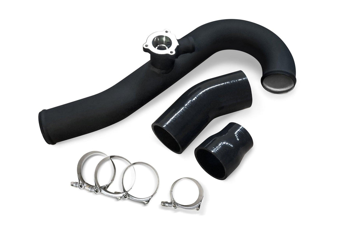 CV Fab Hot-side Aluminum Intercooler Pipe (2015-2021 Ford Mustang EcoBoost) (Race Intercooler Only) - ECOMUSHTIC1-R