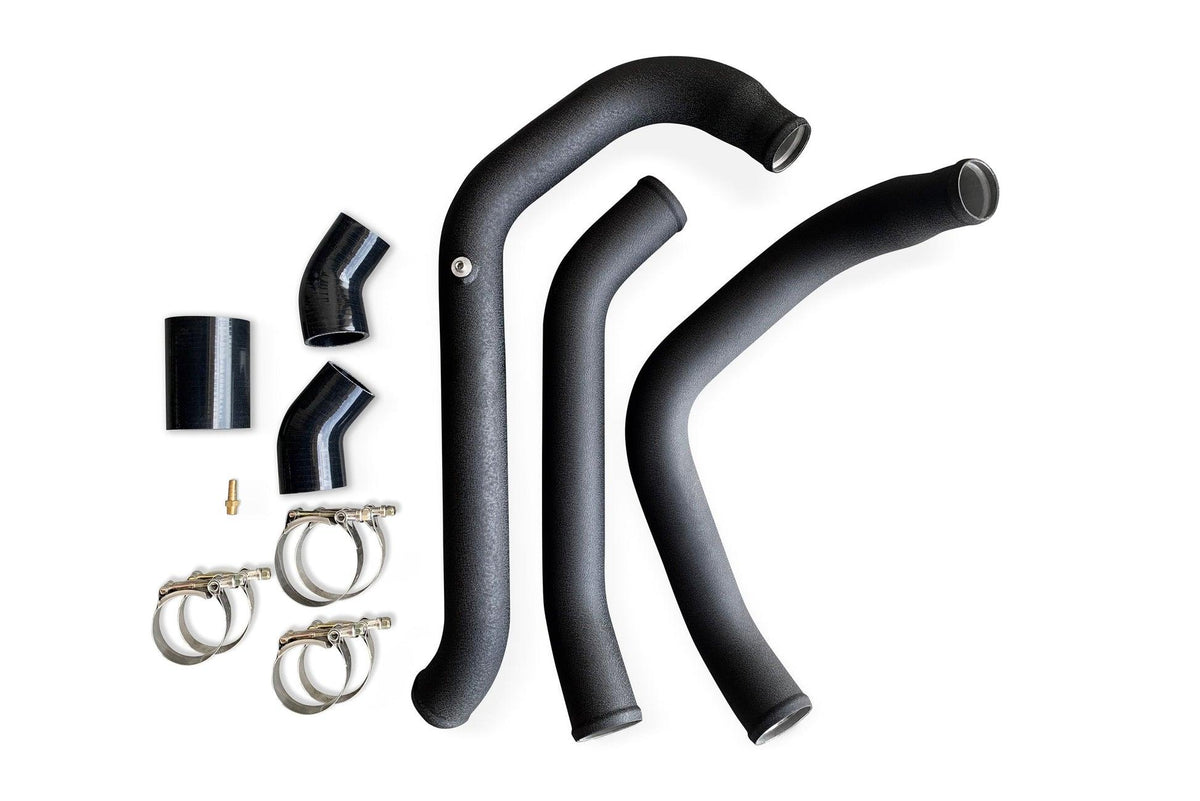 CV Fab Aluminum Intercooler Hot-side + Cold-side Piping Kit (2011-2014 Ford F-150 3.5L EcoBoost) - 100AIC-6 (Revised)