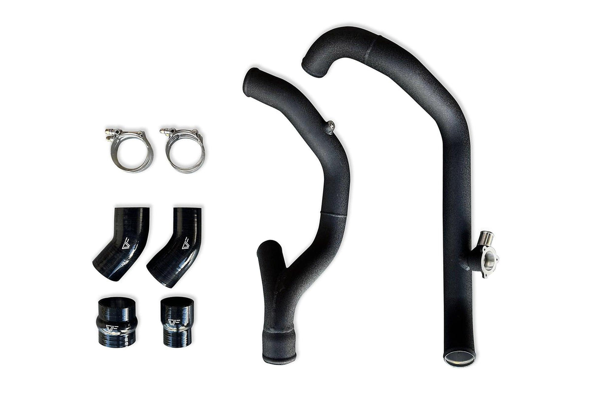 CV Fab Hot-side Aluminum Intercooler Pipe Kit (2020-2021 3.0L Ford Explorer ST w/ OEM BPV) - 1921AEXPSTCPH