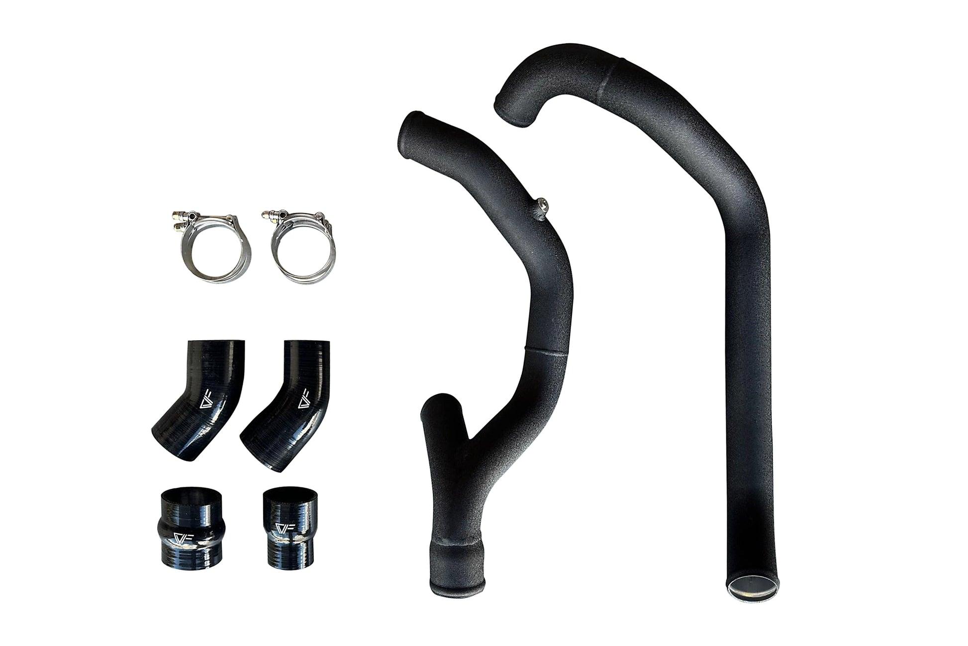 CV Fab Hot-side Aluminum Intercooler Pipe Kit (2021-2025 Ford Explorer ST w/o OEM BPV) - 21A24EXPSTCPH
