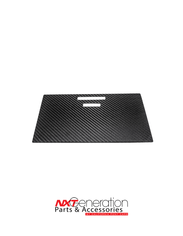 California Pony Cars Carbon Fiber Front Console Sliding Cubby Door Cover (2015-2019 F-Series) - INT-159-254