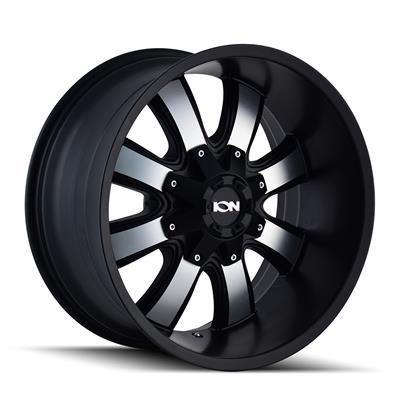 ION Wheels Type 187 18x9 / 8x165.1 BP / -12mm Offset / 130.8mm Hub Black/Machined Wheel - 187-8976B