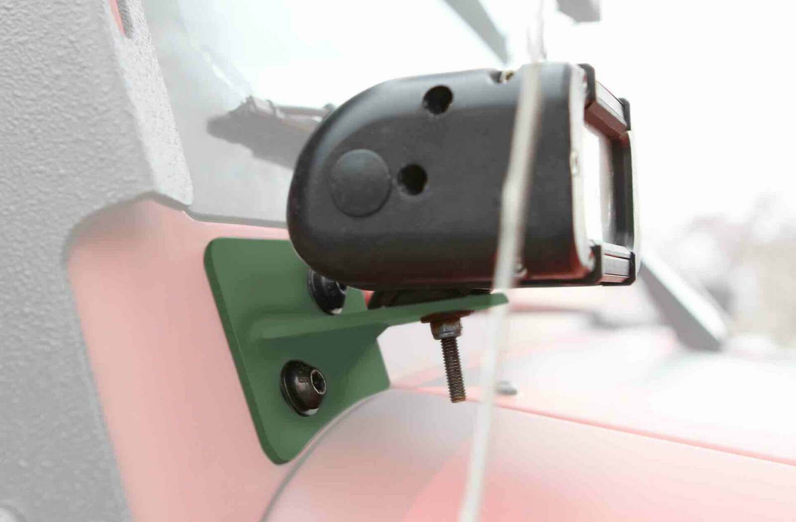 Steinjager Exterior Accessories Wrangler JK 2007-2018 Light Mounts Lower Windshield Brackets and Lights Locas Green - J0041580