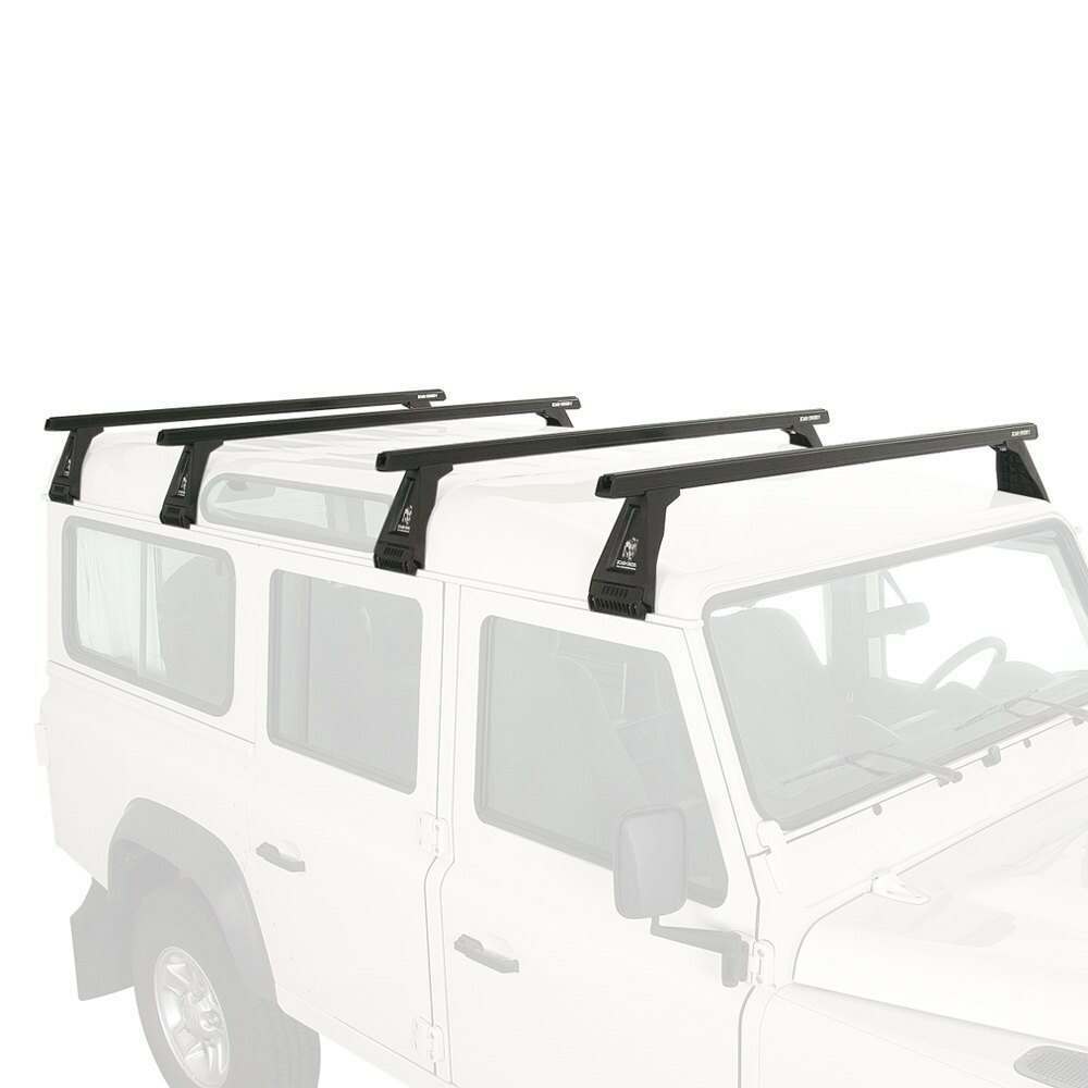 Rhino-Rack 93-94 Land Rover Defender 4 Door 4WD SUV Heavy Duty RL210 4 Bar Roof Rack - Black - JA0850