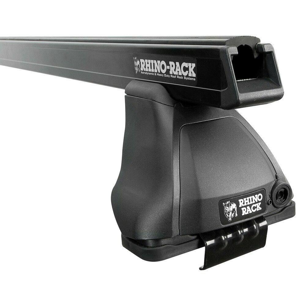Rhino-Rack 08-12 Chevrolet Malibu 4 Door Sedan Heavy Duty 2500 2 Bar Roof Rack - Black - JA4469