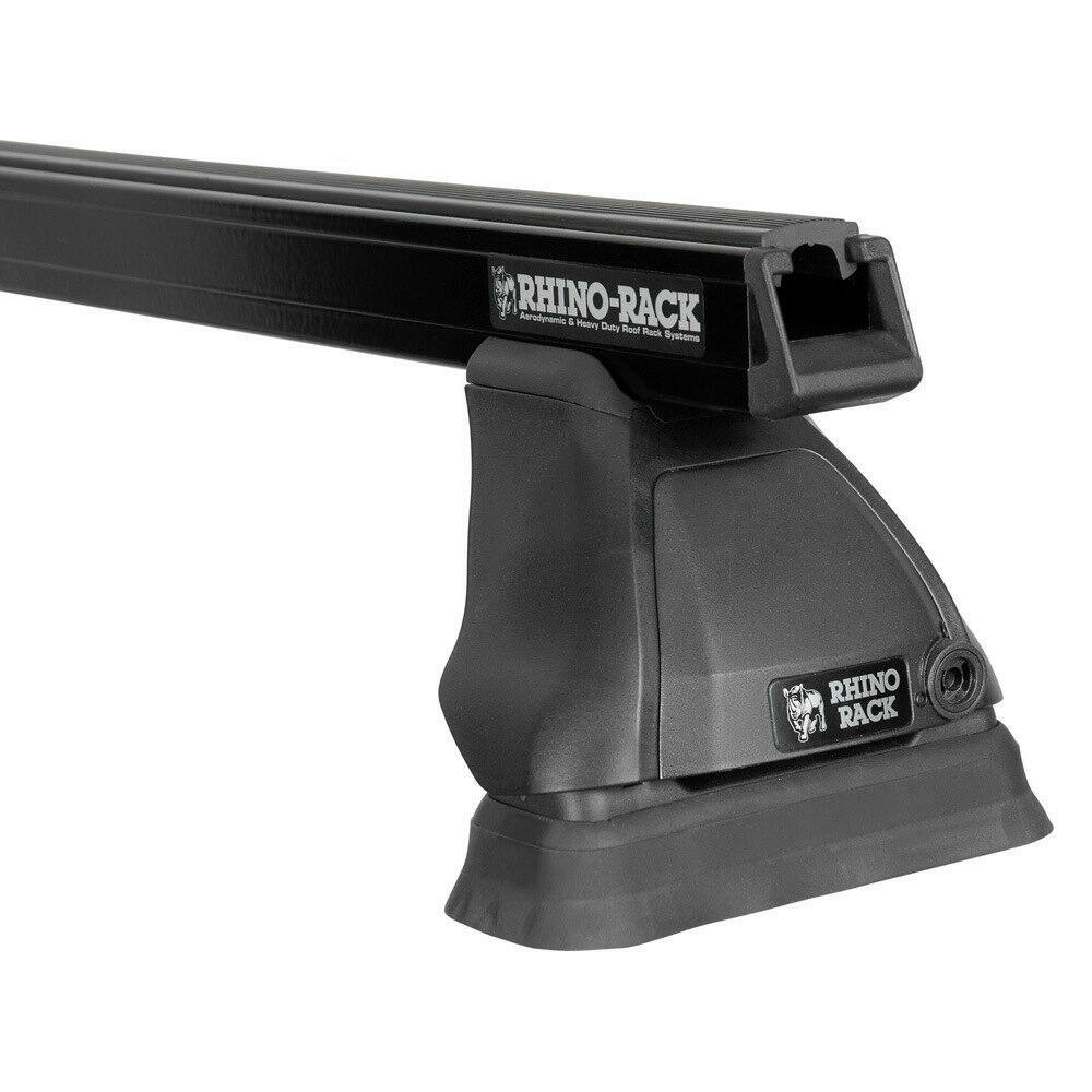 Rhino-Rack 06-11 BMW 3 Series 4 Door Sedan Heavy Duty 2500 2 Bar Roof Rack - Black - JA4549