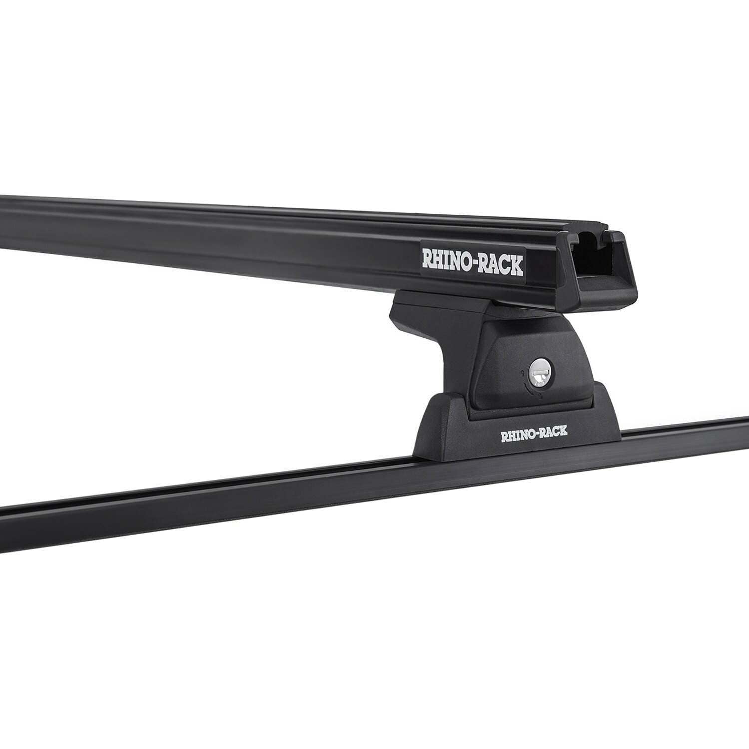 Rhino-Rack 08-16 Ford F250 4 Door Pick Up Heavy Duty RLT600 Track Mount 1 Bar Roof Rack - Black - JA8724
