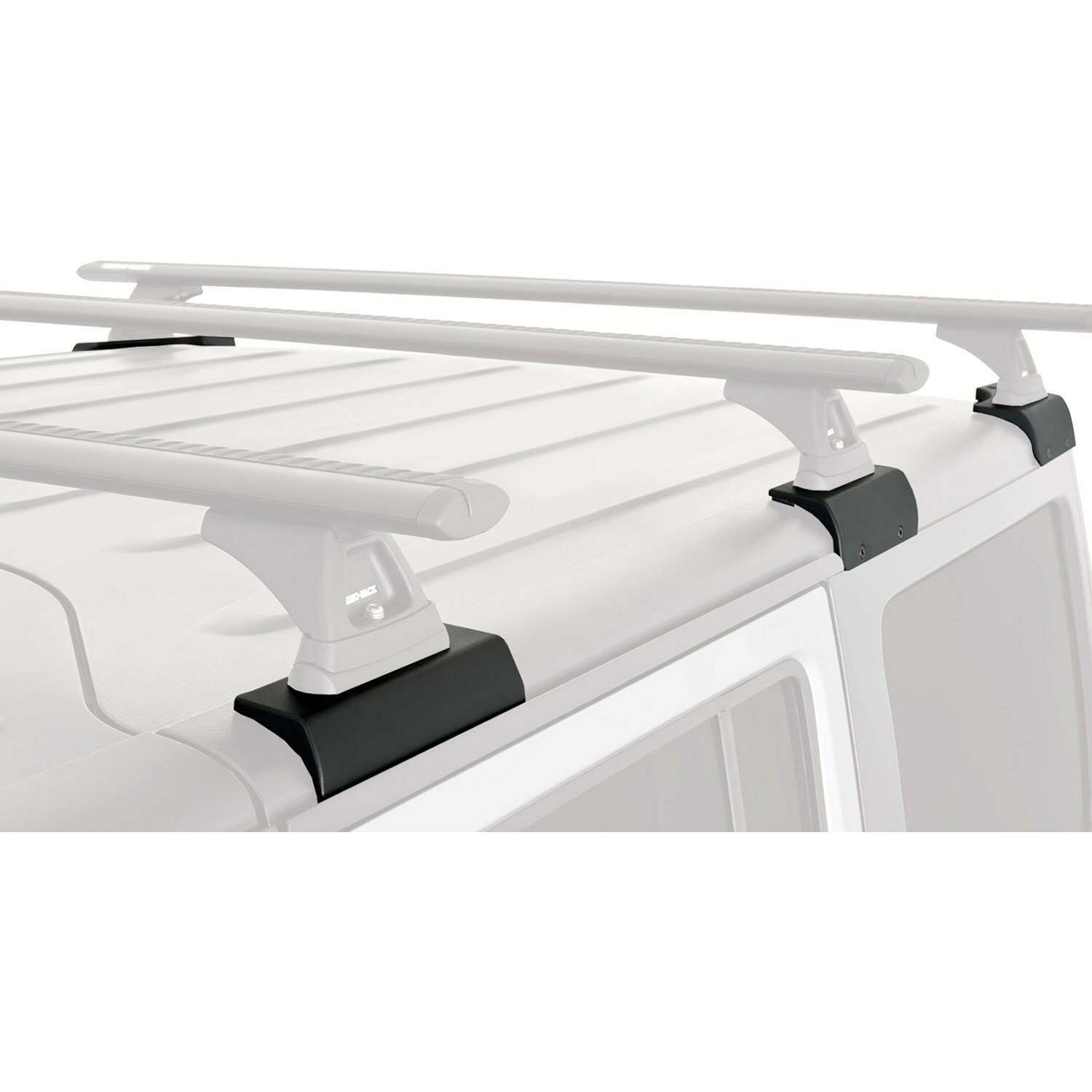 Rhino-Rack 18-21 Jeep Wrangler 4 Door SUV Heavy Duty RLT600 3 Bar Backbone Roof Rack - Black - JB0885
