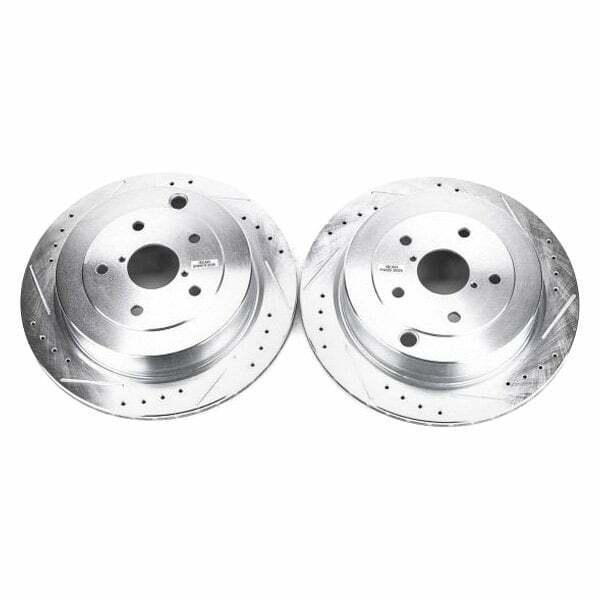 Power Stop 06-07 Subaru B9 Tribeca Rear Evolution Drilled & Slotted Rotors - Pair - JBR1368XPR