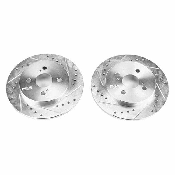 Power Stop 12-18 Toyota Yaris Rear Evolution Drilled & Slotted Rotors - Pair - JBR1547XPR