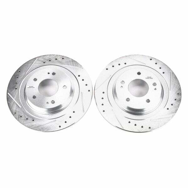 Power Stop 2018 Mitsubishi Eclipse Cross Rear Evolution Drilled & Slotted Rotors - Pair - JBR1700XPR
