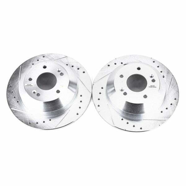 Power Stop 2019 Hyundai Santa Fe XL Rear Evolution Drilled & Slotted Rotors - Pair - JBR1705XPR