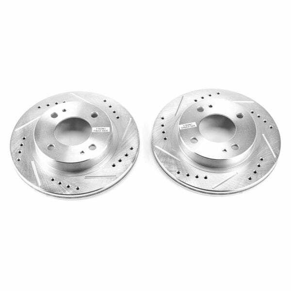 Power Stop 14-15 Mitsubishi Mirage Front Evolution Drilled & Slotted Rotors - Pair - JBR1722XPR