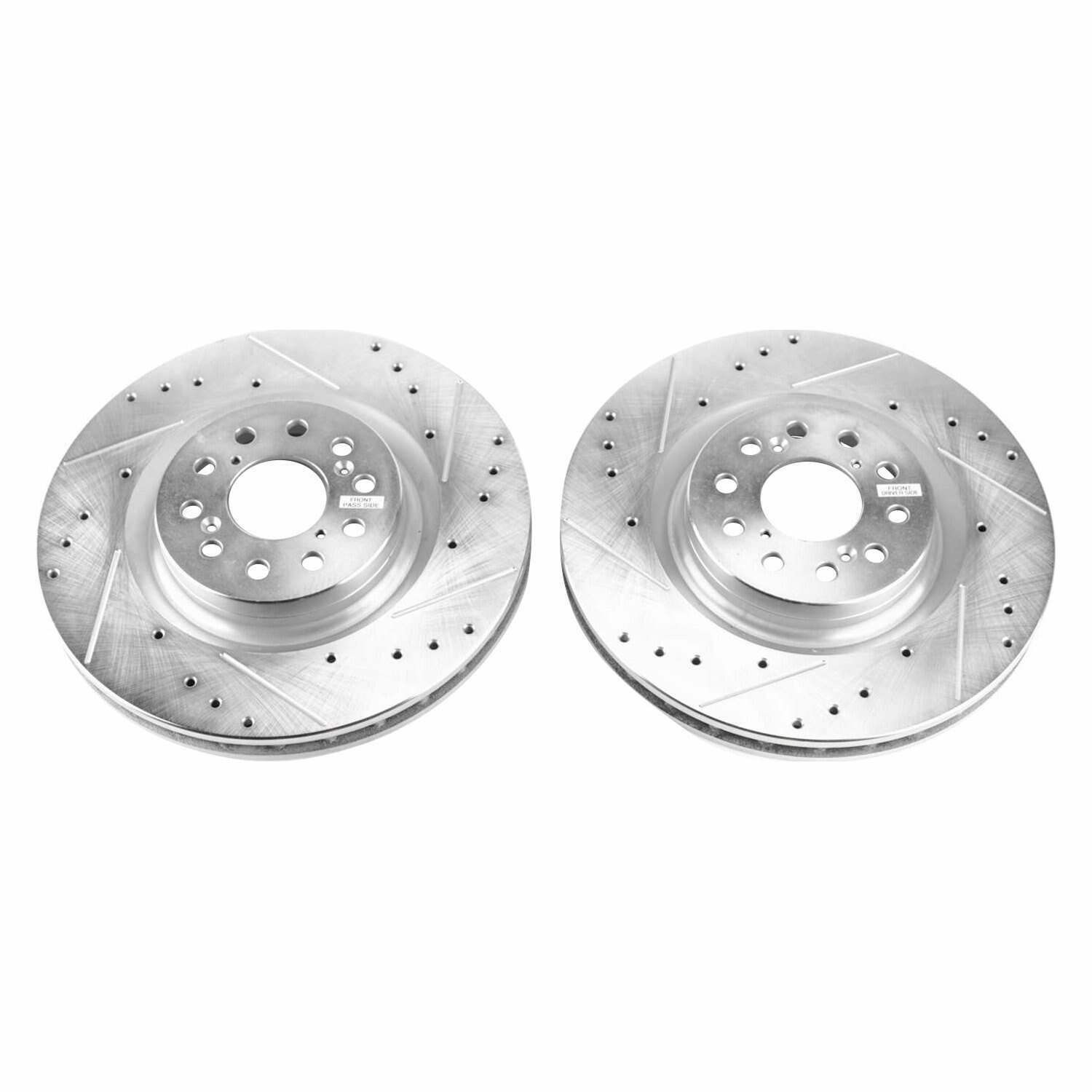 Power Stop 17-18 Honda Civic Front Evolution Drilled & Slotted Rotors - Pair - JBR1748XPR