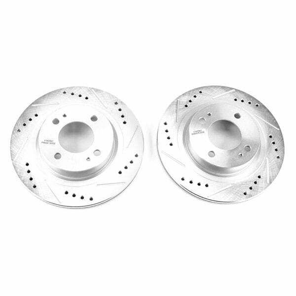 Power Stop 17-18 Mitsubishi Mirage Front Evolution Drilled & Slotted Rotors - Pair - JBR1762XPR