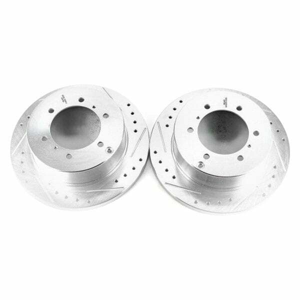 Power Stop 92-00 Mitsubishi Montero Rear Evolution Drilled & Slotted Rotors - Pair - JBR724XPR