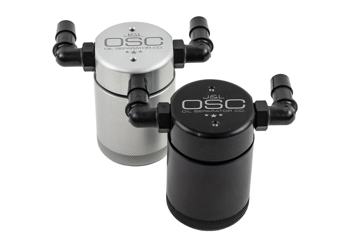 J&L Drivers Side 3.0 Oil Separator - Black Anodized (1999-2004 Ford Mustang Cobra & 2003-2004 Ford Mustang Mach 1) - 3018D-B
