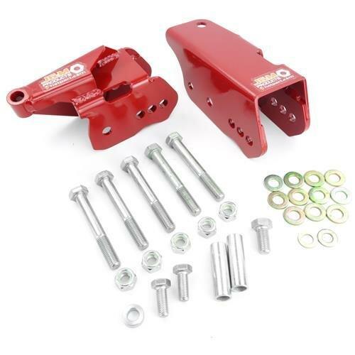 J&M 05-2014 Mustang Bolt-In Lower Control Arm Relocation Brackets (Red)