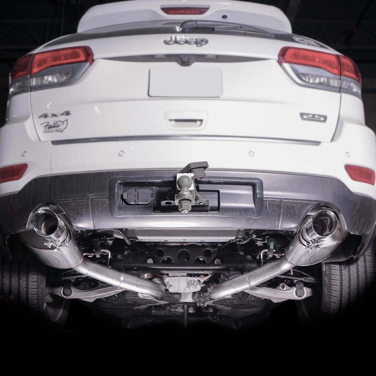 Stainless Works 4” Double Wall Slash-Cut Polished Tip Kit (2011-2020 Grand Cherokee) - JPGC57TIPS
