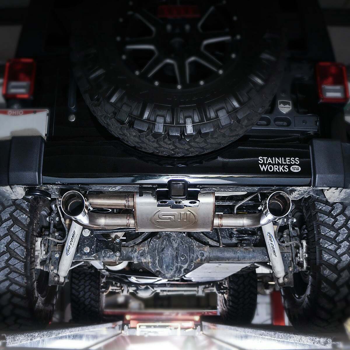 Stainless Works JPJKAB 2007-2018 Jeep Wrangler Axleback Exhaust