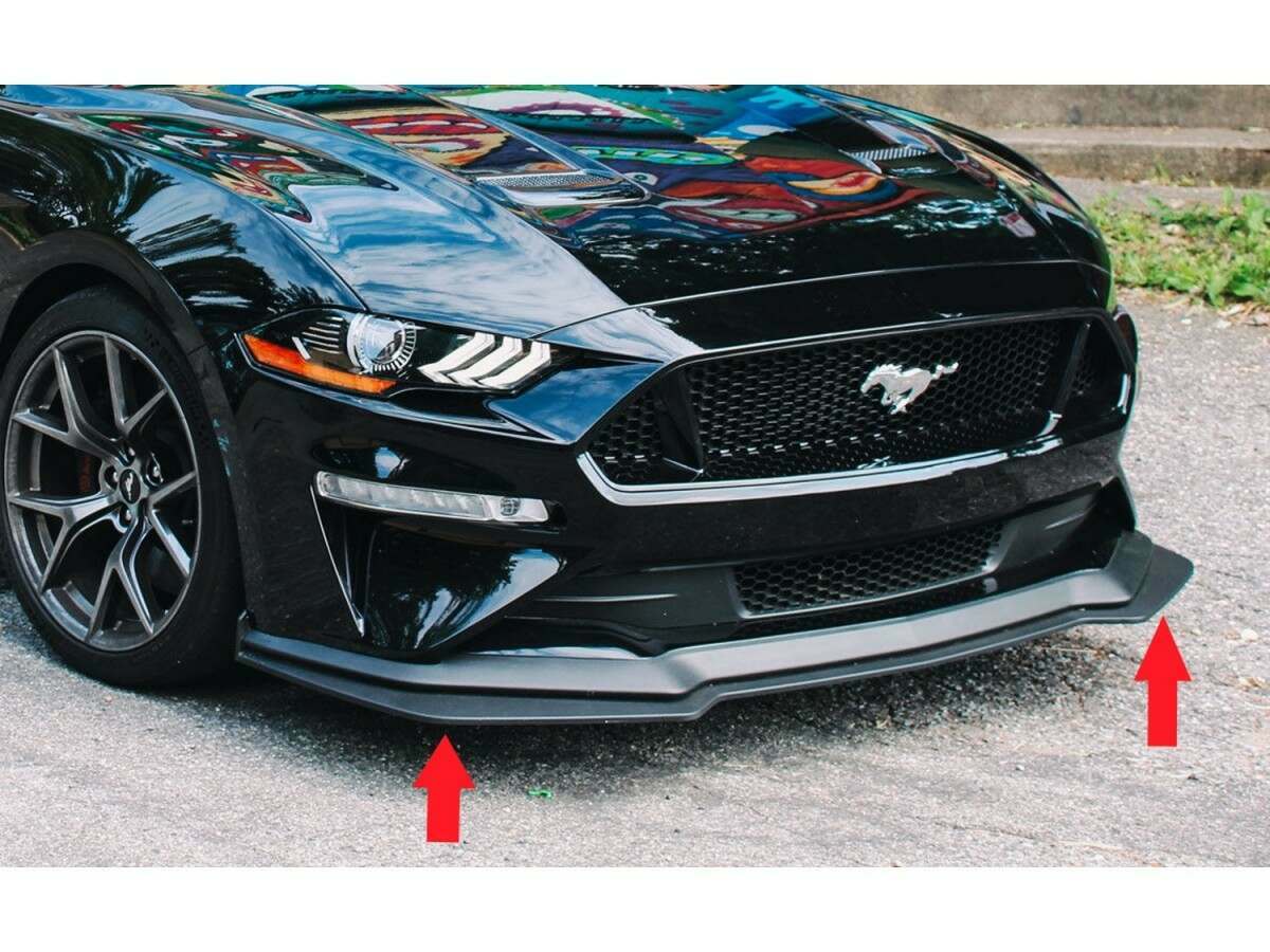 Ford Front Secondary Lower Splitter Kit - Matte Black (2018-2023 Mustang) - JR3Z-17626-AA