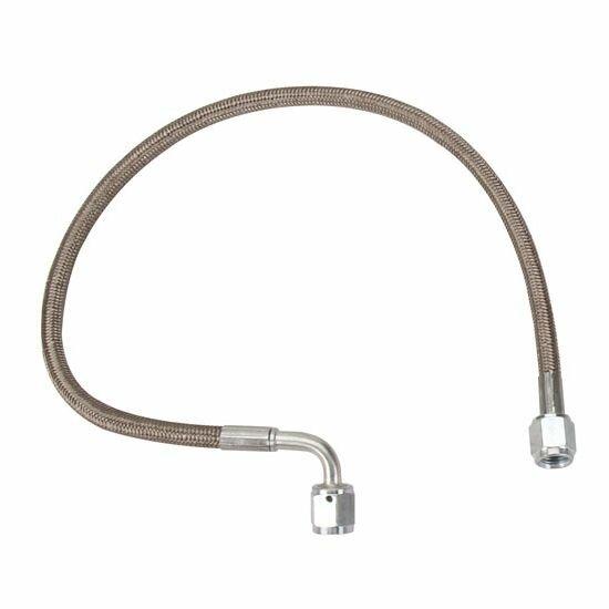 AFCO Stainless Steel Flexible Brake Line 4 An Straight / 4 An 90 Degree Fittings -4 Line 24 Inches Long AFCO - 40263-24