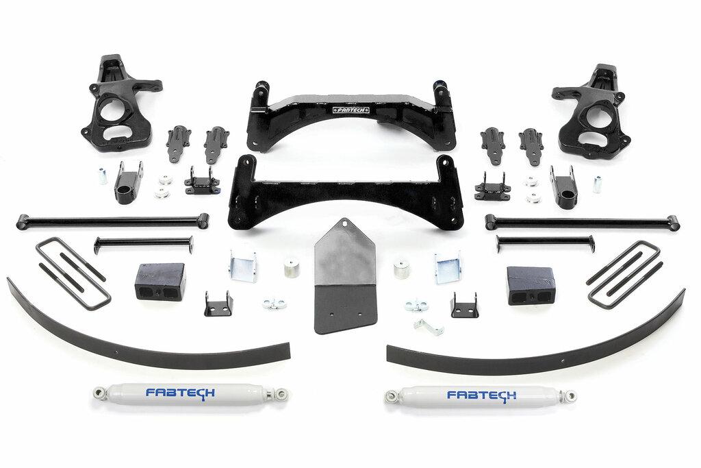 Fabtech 6" Basic Sys W/Perf Shks 07-13 Gm C1500 P/U W/O Autoride 2Wd (2007-2013 Silverado 1500, Sierra 1500) - K1027