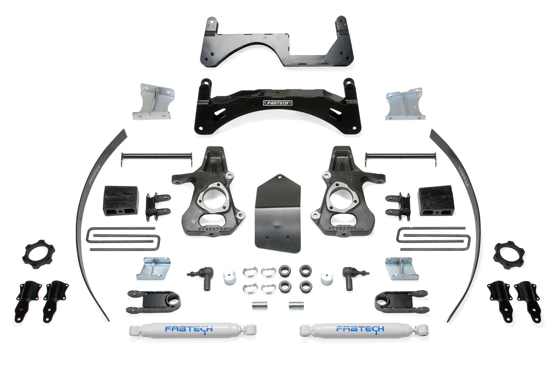Fabtech 6" Basic Sys W/ Perf Shks 14-18 Gm C/K1500 P/U W/ Oe Forg Stl Uca (2014-2018 Silverado 1500, Sierra 1500) - K1067