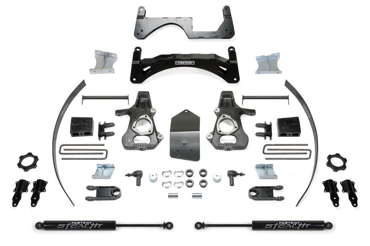 Fabtech 6" Basic Sys W/ Stealth 14-18 Gm K1500 P/U W/ Oe Alm Or Stmp Stl Uca (2014-2018 Silverado 1500, Sierra 1500) - K1068M