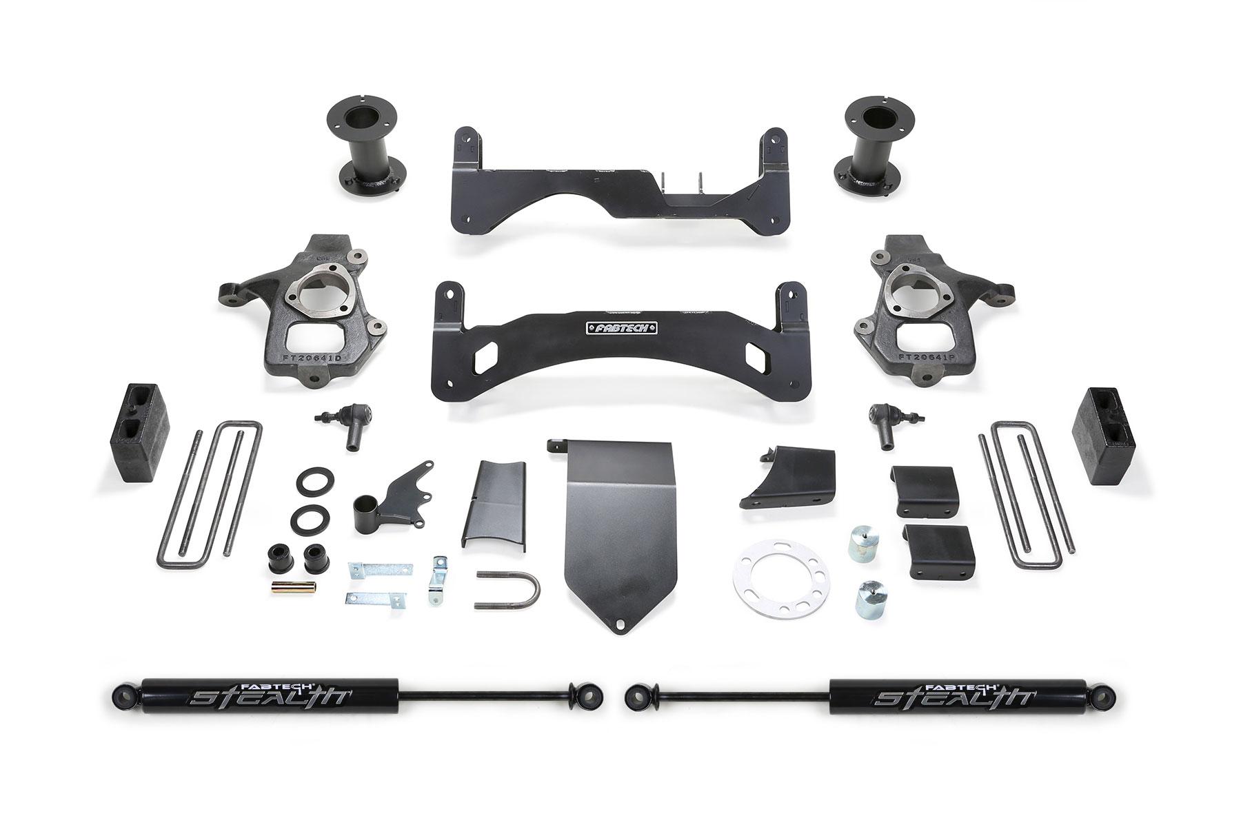Fabtech 6" Basic Sys G2 W/ Stealth 14-18 Gm C/K1500 P/U W/ Oe Forg Stl Uca (2014-2018 Silverado 1500, Sierra 1500) - K1083M
