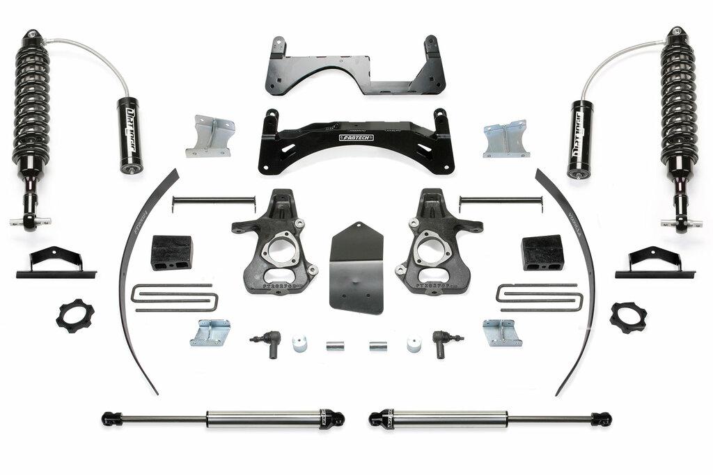 Fabtech 6" Basic Sys W/ Dl 2.5 & 2.25 14-18 Gm C/K1500 P/U W/ Oe Forg Stl Uca (2014-2018 Silverado 1500, Sierra 1500) - K1112DL