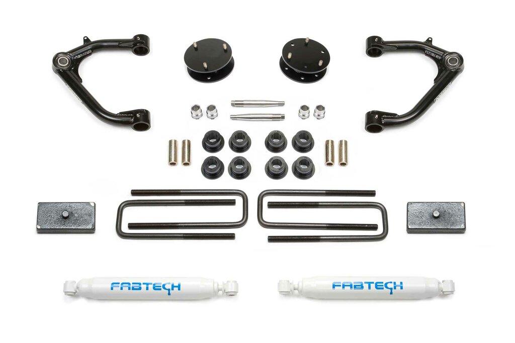 Fabtech 3" Uniball Uca Sys W/ Perf Shks 2019-20 Gm C/K1500 P/U (2019-2020 Silverado 1500, Sierra 1500) - K1129