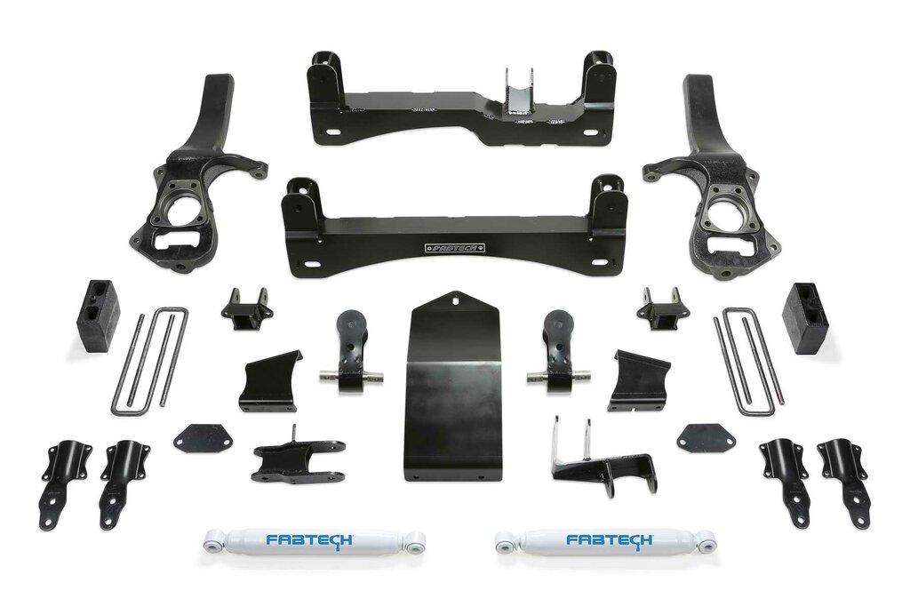 Fabtech 4" Basic Sys W/ Perf Shks 2019-20 Gm C/K1500 P/U W/Trail Boss/At4 Pkg (2019-2020 Silverado 1500, Sierra 1500) - K1136
